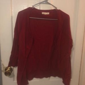 Button down red cardigan